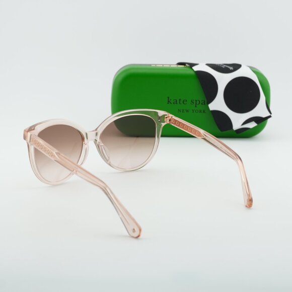 Kate Spade KINSLEY/F/S 02T3 M2 Sunglasses Beige Cat Eye Frame, Brown Lenses